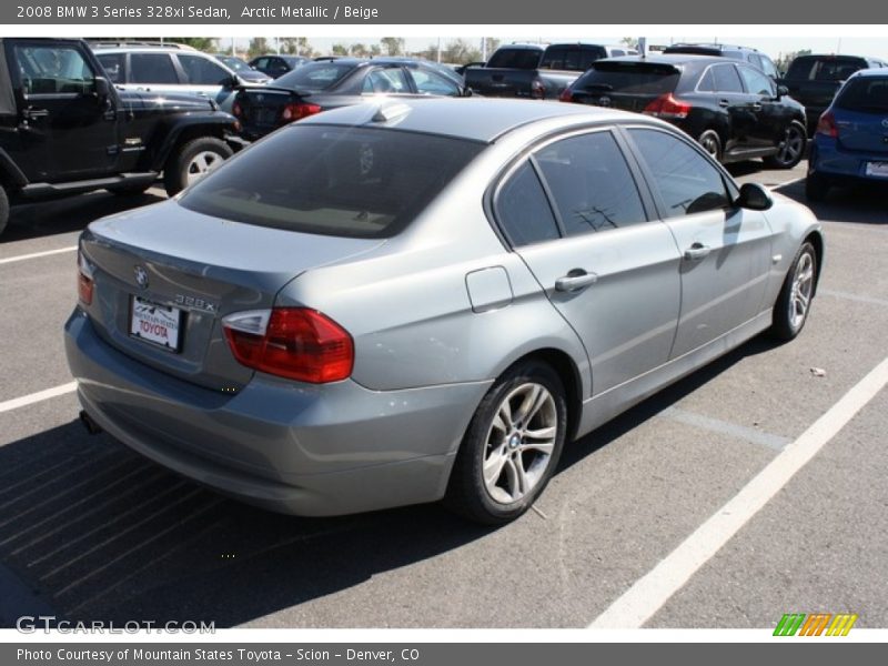 Arctic Metallic / Beige 2008 BMW 3 Series 328xi Sedan