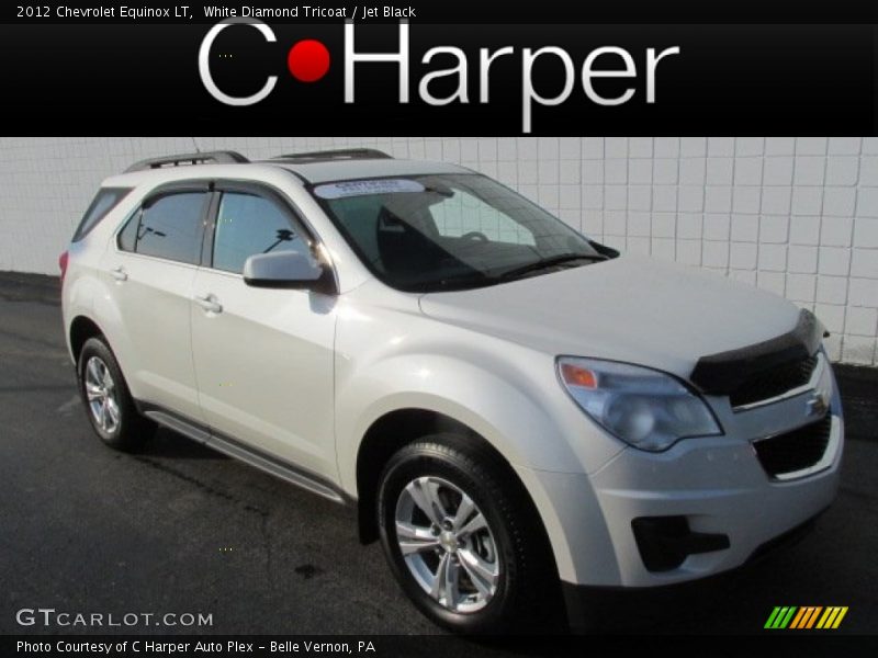 White Diamond Tricoat / Jet Black 2012 Chevrolet Equinox LT