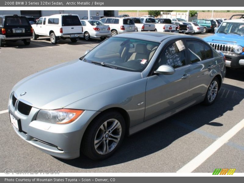 Arctic Metallic / Beige 2008 BMW 3 Series 328xi Sedan