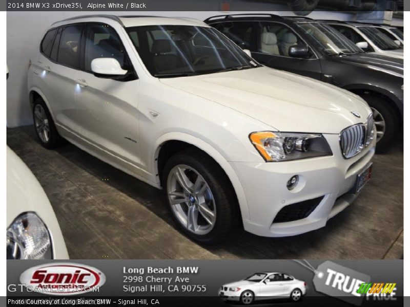 Alpine White / Black 2014 BMW X3 xDrive35i