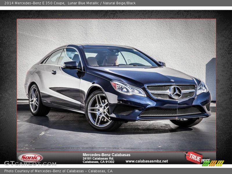 Lunar Blue Metallic / Natural Beige/Black 2014 Mercedes-Benz E 350 Coupe