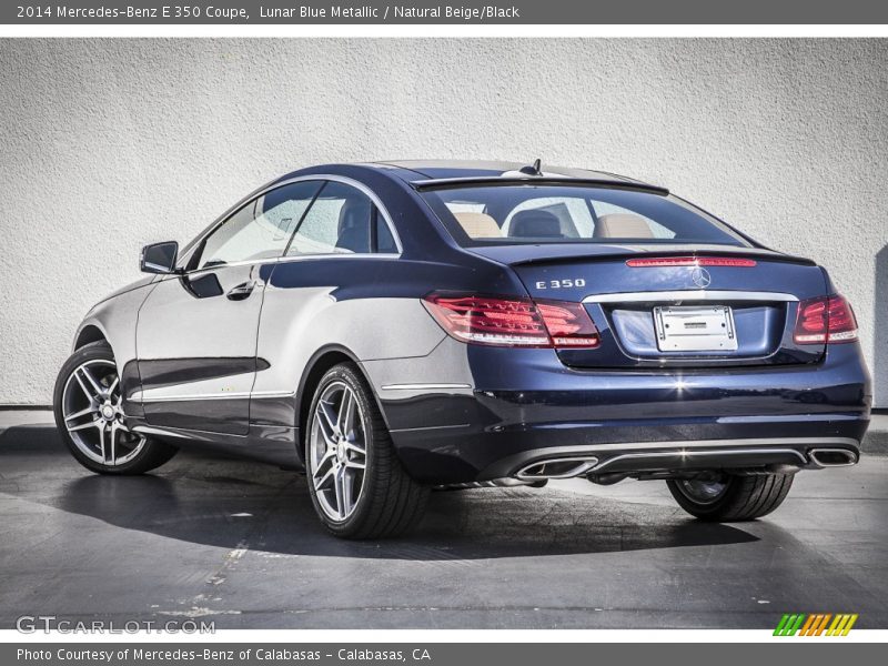 Lunar Blue Metallic / Natural Beige/Black 2014 Mercedes-Benz E 350 Coupe