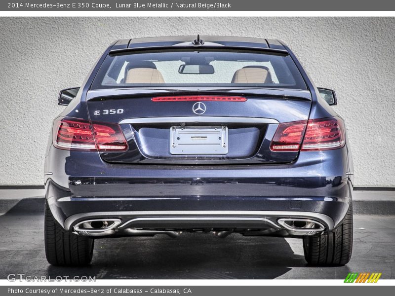 Lunar Blue Metallic / Natural Beige/Black 2014 Mercedes-Benz E 350 Coupe