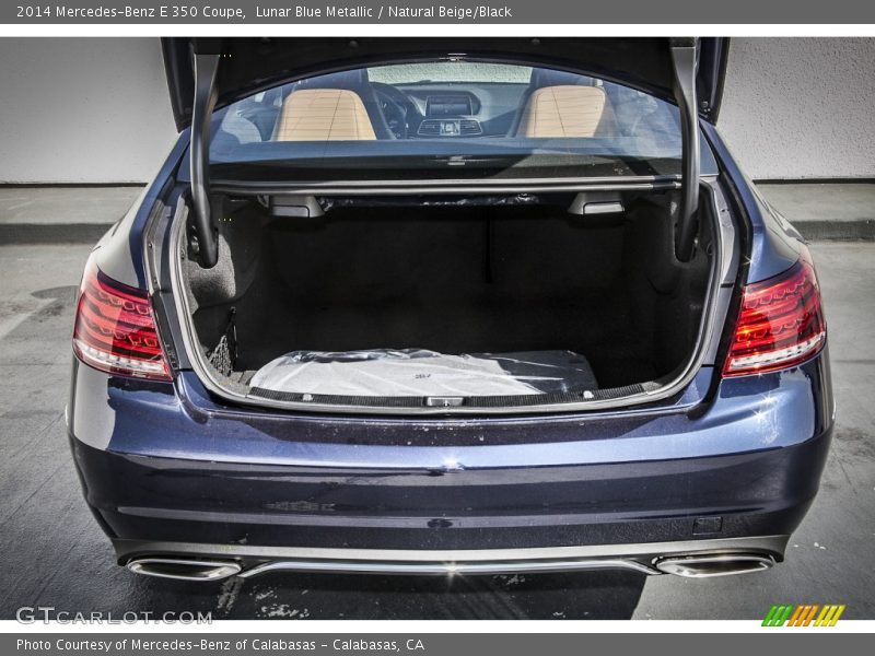 Lunar Blue Metallic / Natural Beige/Black 2014 Mercedes-Benz E 350 Coupe