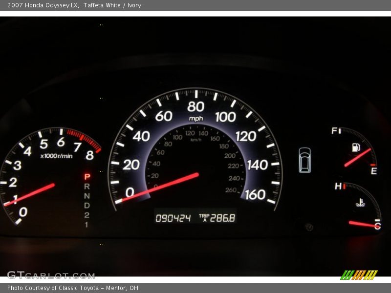  2007 Odyssey LX LX Gauges