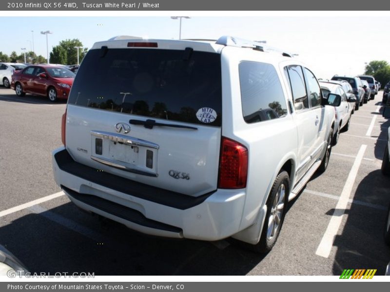 Tuscan White Pearl / Wheat 2010 Infiniti QX 56 4WD