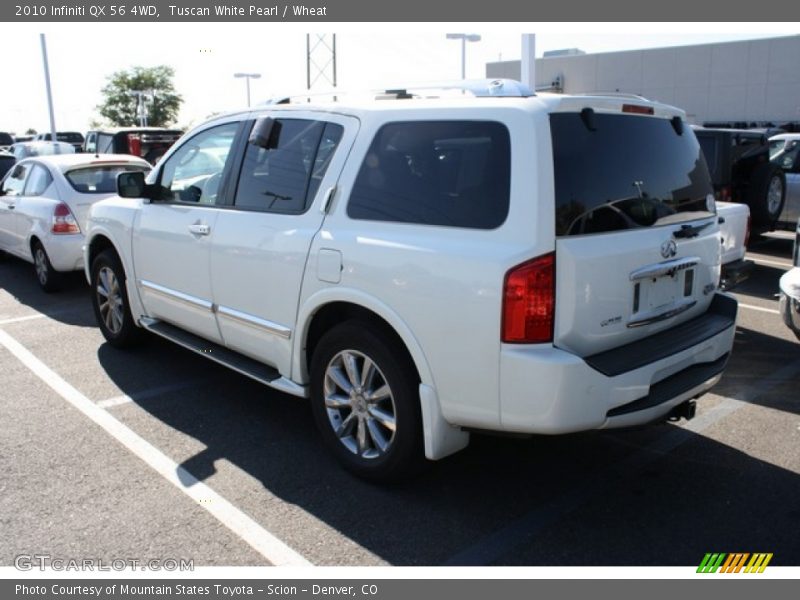 Tuscan White Pearl / Wheat 2010 Infiniti QX 56 4WD