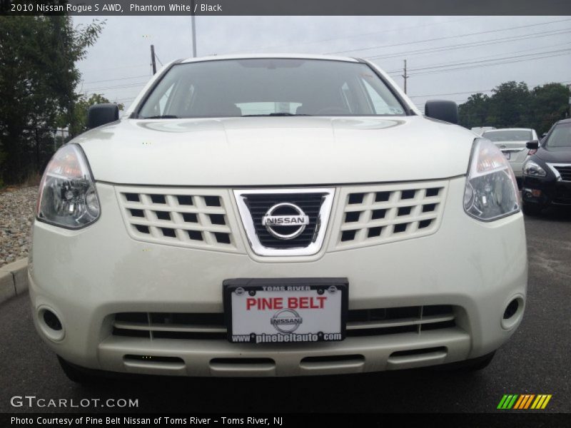 Phantom White / Black 2010 Nissan Rogue S AWD