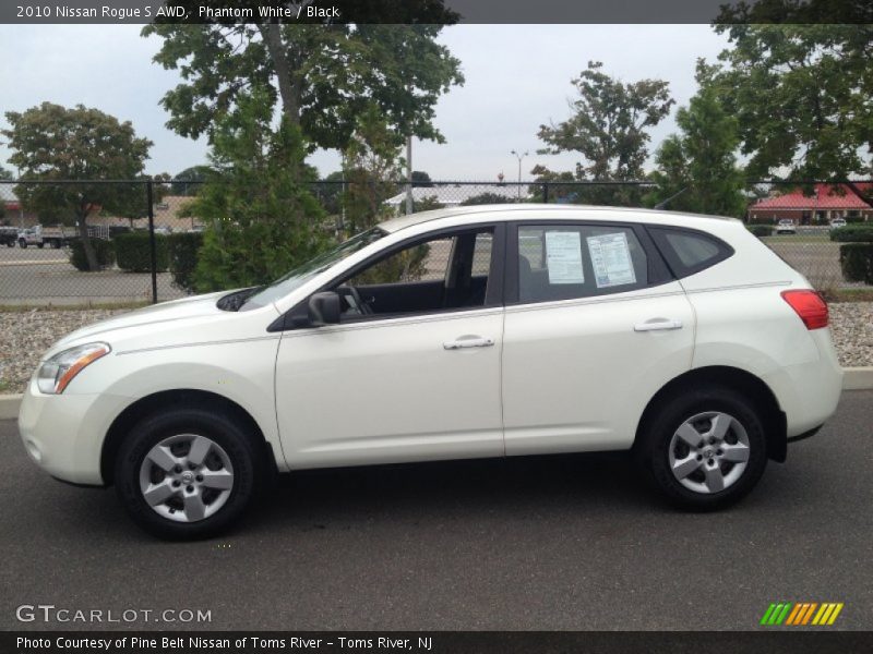Phantom White / Black 2010 Nissan Rogue S AWD
