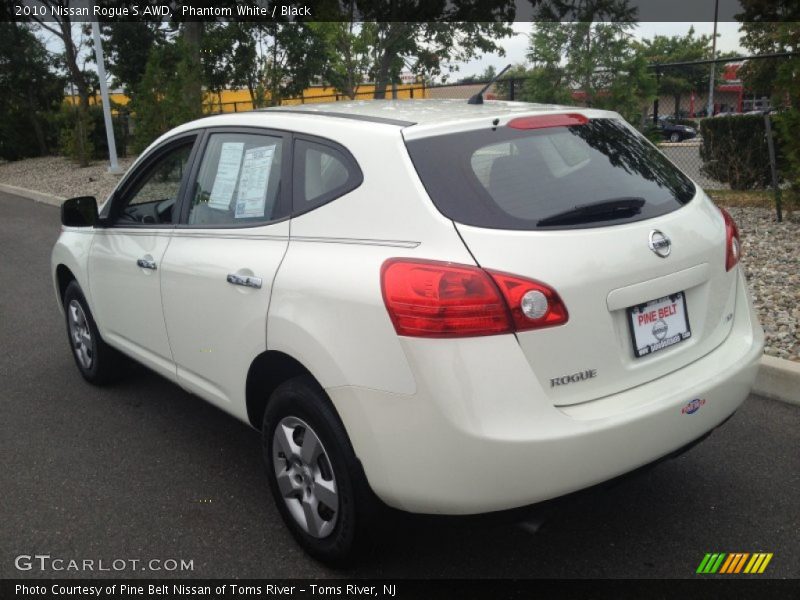 Phantom White / Black 2010 Nissan Rogue S AWD