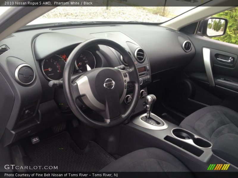 Phantom White / Black 2010 Nissan Rogue S AWD