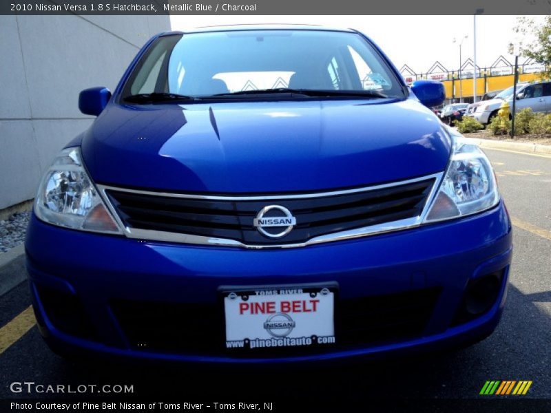 Metallic Blue / Charcoal 2010 Nissan Versa 1.8 S Hatchback