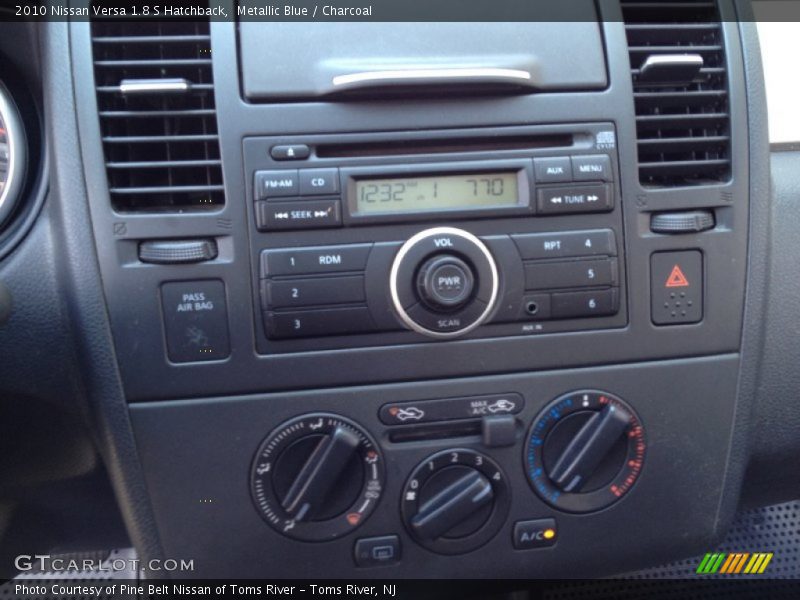 Metallic Blue / Charcoal 2010 Nissan Versa 1.8 S Hatchback