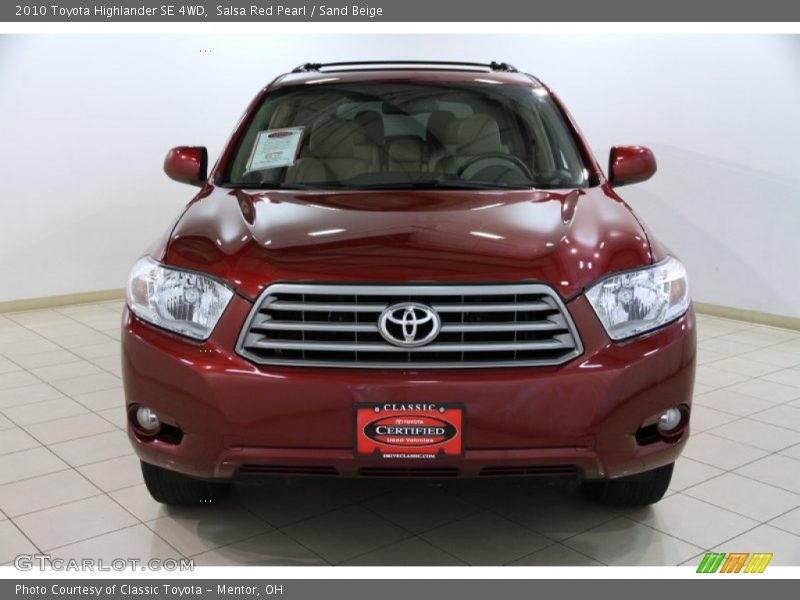 Salsa Red Pearl / Sand Beige 2010 Toyota Highlander SE 4WD