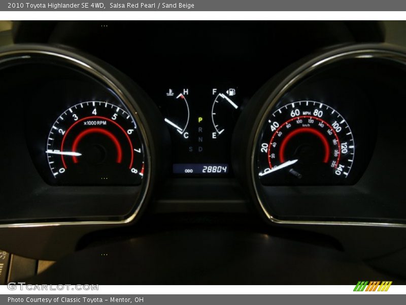Salsa Red Pearl / Sand Beige 2010 Toyota Highlander SE 4WD