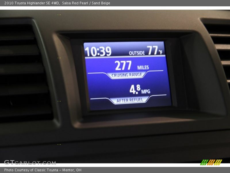 Salsa Red Pearl / Sand Beige 2010 Toyota Highlander SE 4WD