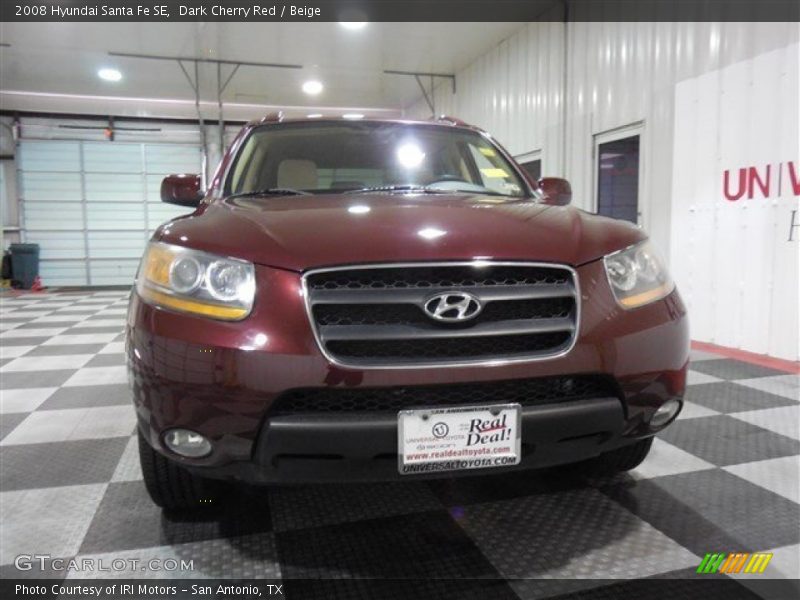 Dark Cherry Red / Beige 2008 Hyundai Santa Fe SE
