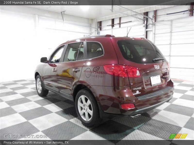 Dark Cherry Red / Beige 2008 Hyundai Santa Fe SE