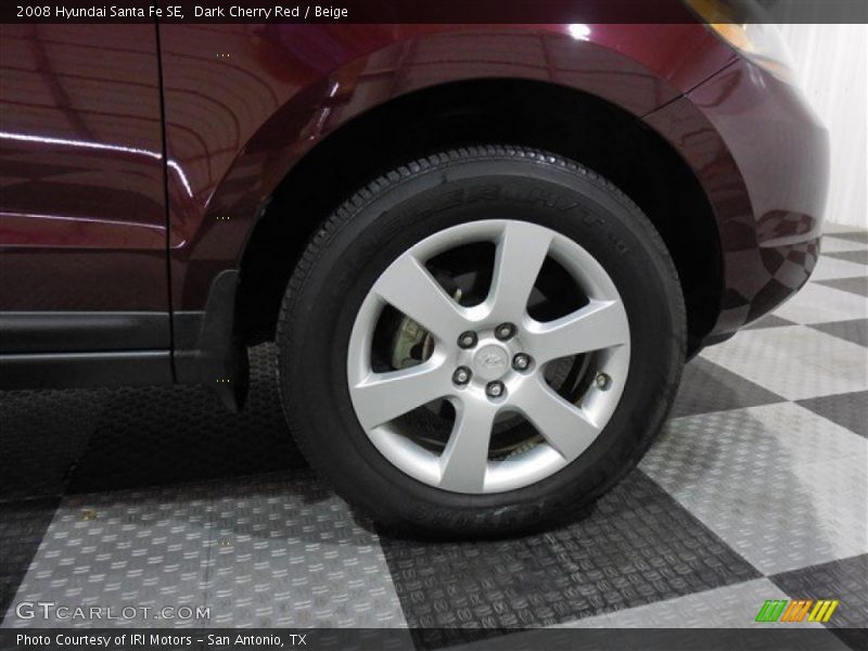 Dark Cherry Red / Beige 2008 Hyundai Santa Fe SE