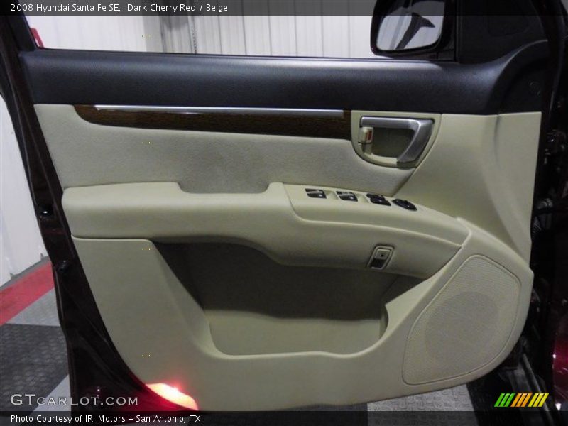 Dark Cherry Red / Beige 2008 Hyundai Santa Fe SE
