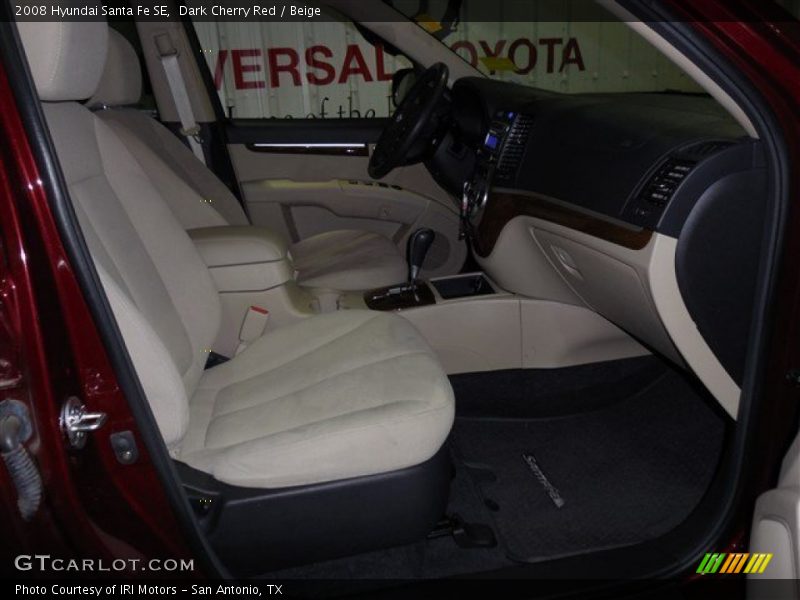 Dark Cherry Red / Beige 2008 Hyundai Santa Fe SE