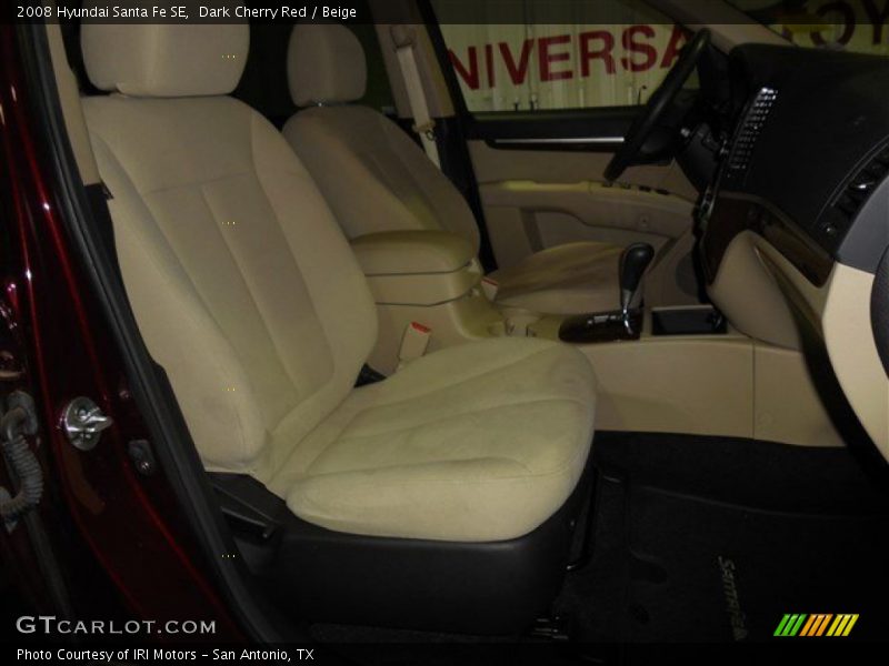 Dark Cherry Red / Beige 2008 Hyundai Santa Fe SE