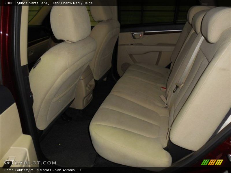 Dark Cherry Red / Beige 2008 Hyundai Santa Fe SE