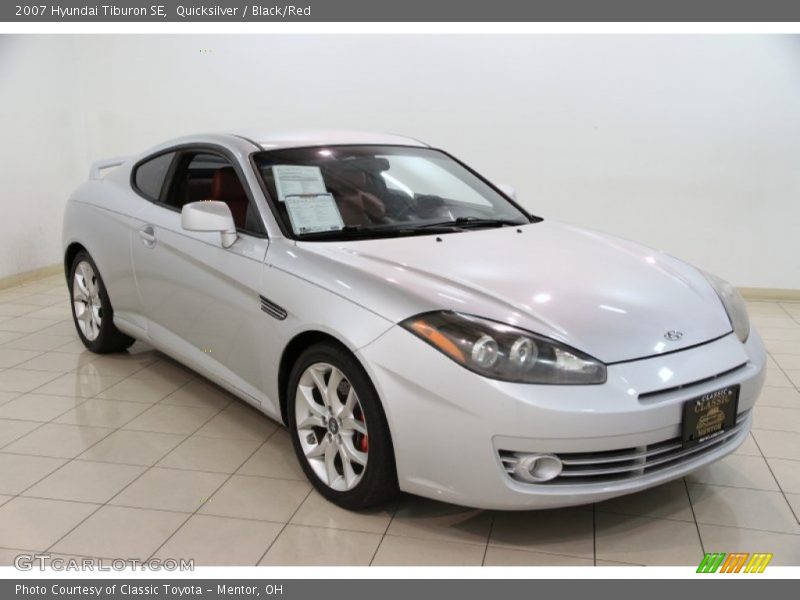 Quicksilver / Black/Red 2007 Hyundai Tiburon SE