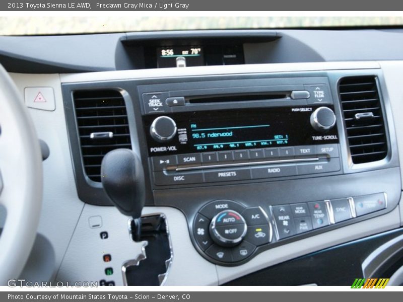 Predawn Gray Mica / Light Gray 2013 Toyota Sienna LE AWD