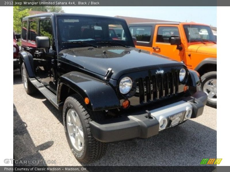 Black / Black 2012 Jeep Wrangler Unlimited Sahara 4x4