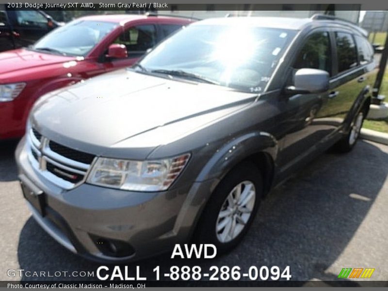 Storm Gray Pearl / Black 2013 Dodge Journey SXT AWD