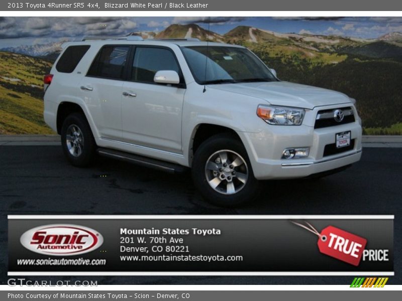 Blizzard White Pearl / Black Leather 2013 Toyota 4Runner SR5 4x4