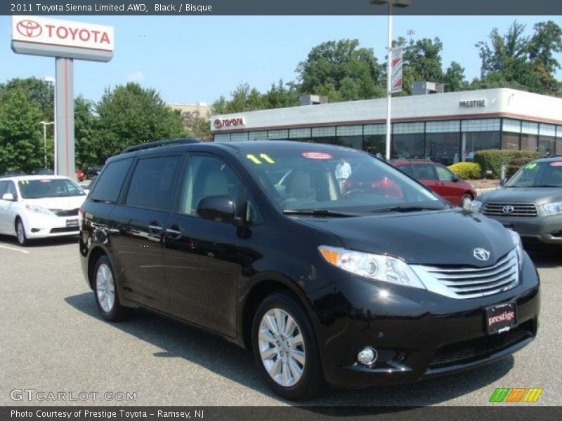 Black / Bisque 2011 Toyota Sienna Limited AWD