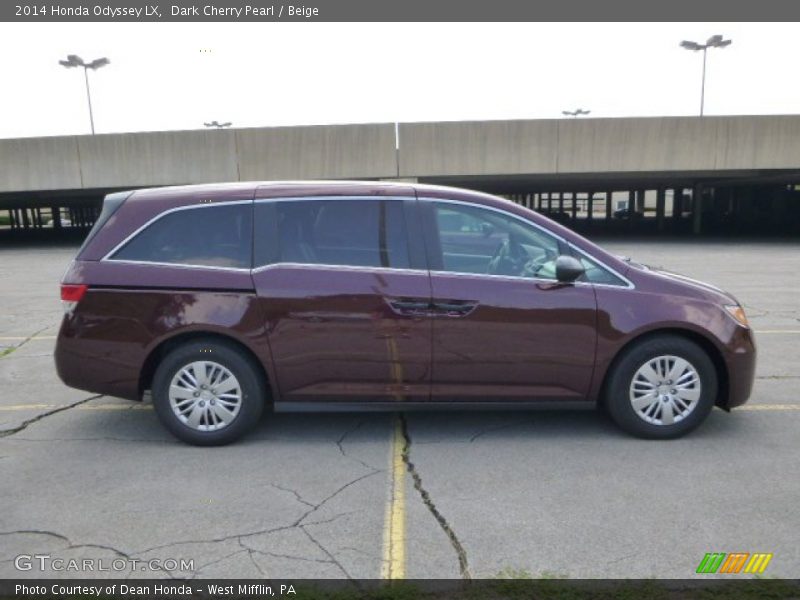 Dark Cherry Pearl / Beige 2014 Honda Odyssey LX