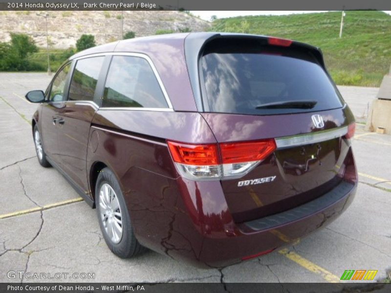Dark Cherry Pearl / Beige 2014 Honda Odyssey LX