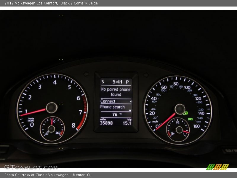 Black / Cornsilk Beige 2012 Volkswagen Eos Komfort