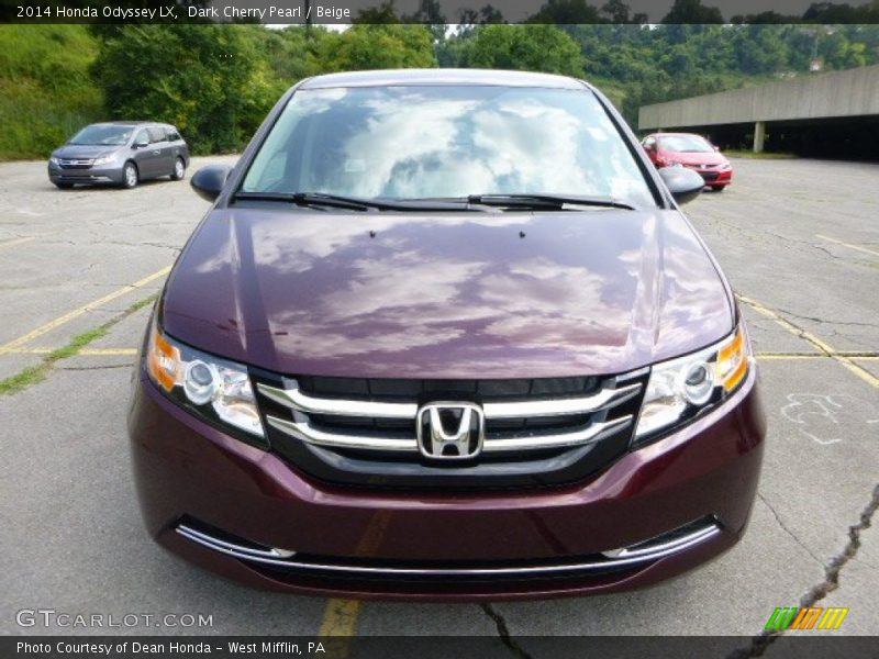 Dark Cherry Pearl / Beige 2014 Honda Odyssey LX