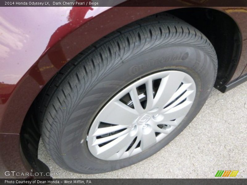 Dark Cherry Pearl / Beige 2014 Honda Odyssey LX