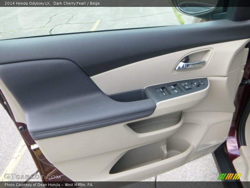Dark Cherry Pearl / Beige 2014 Honda Odyssey LX