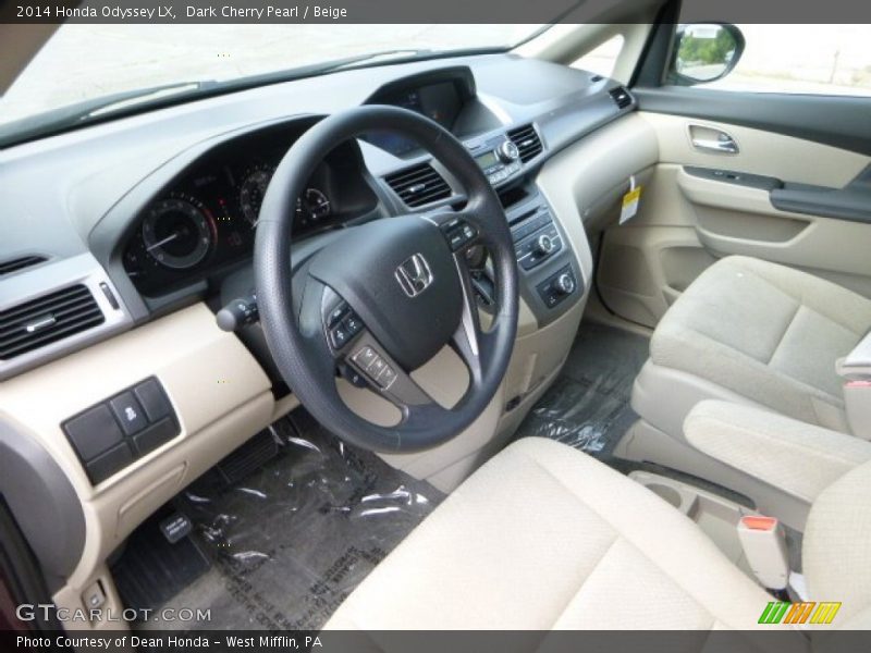 Dark Cherry Pearl / Beige 2014 Honda Odyssey LX