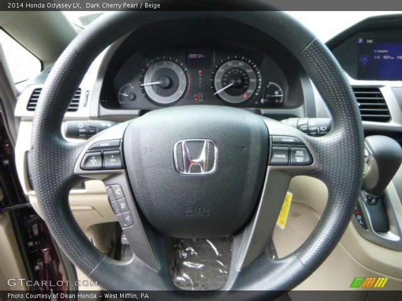 Dark Cherry Pearl / Beige 2014 Honda Odyssey LX