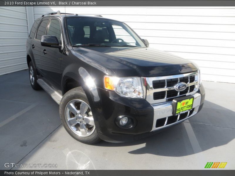 Black / Charcoal Black 2010 Ford Escape Limited V6