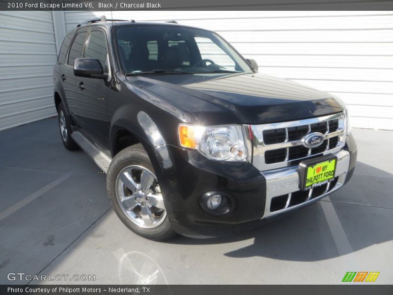 Black / Charcoal Black 2010 Ford Escape Limited V6
