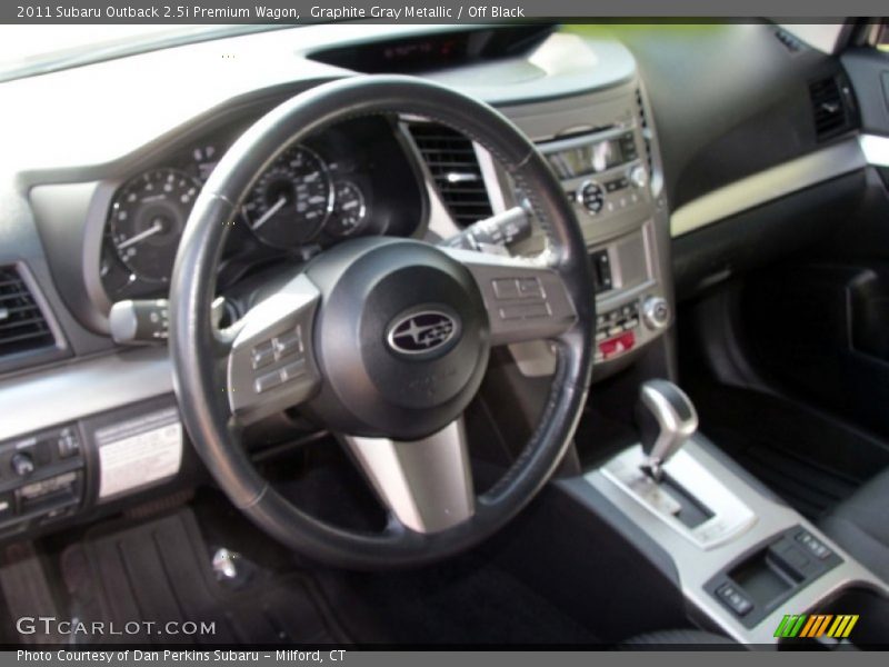 Graphite Gray Metallic / Off Black 2011 Subaru Outback 2.5i Premium Wagon