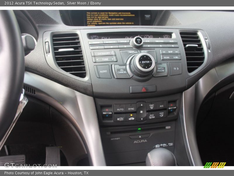 Silver Moon / Ebony 2012 Acura TSX Technology Sedan