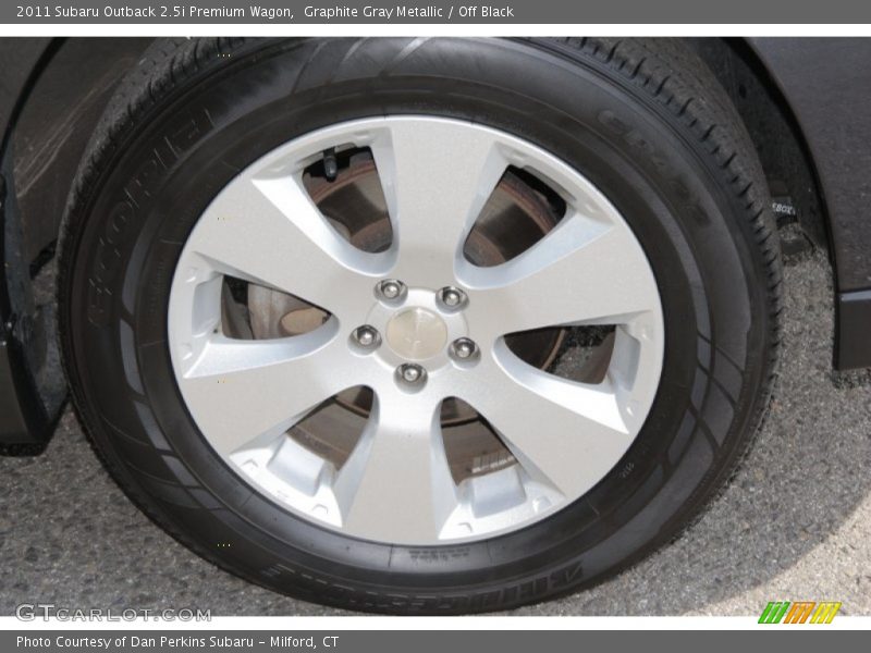Graphite Gray Metallic / Off Black 2011 Subaru Outback 2.5i Premium Wagon