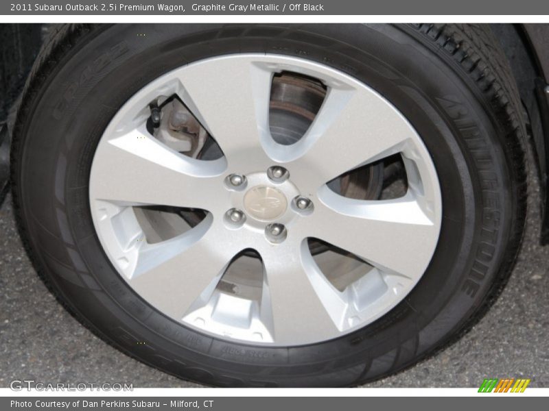 Graphite Gray Metallic / Off Black 2011 Subaru Outback 2.5i Premium Wagon