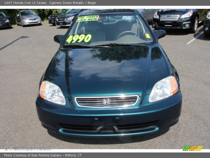 Cypress Green Metallic / Beige 1997 Honda Civic LX Sedan