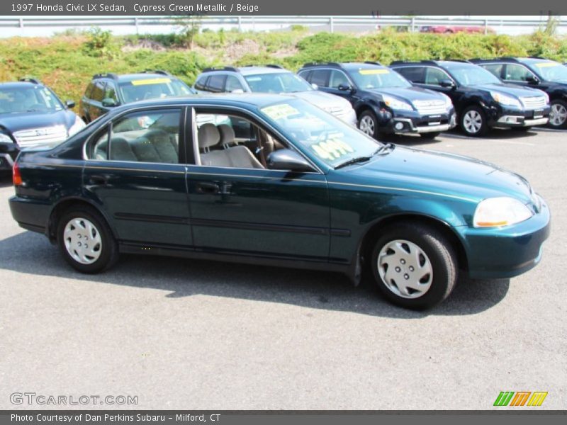 Cypress Green Metallic / Beige 1997 Honda Civic LX Sedan