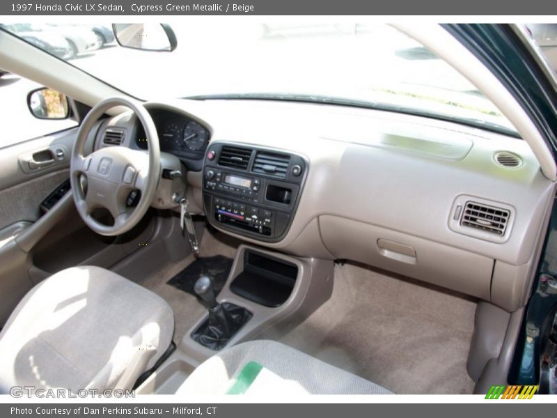 Cypress Green Metallic / Beige 1997 Honda Civic LX Sedan